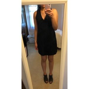 Banana Republic Black Pleated-shoulder Shift dress